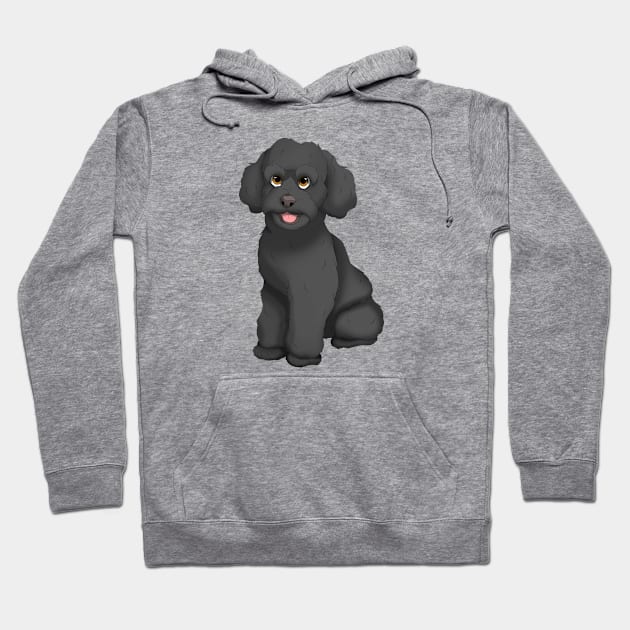 Black Toy Poodle Dog Hoodie by millersye